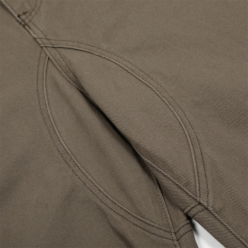 Sculpted Wide-Leg Canvas Pants | Streetwear Barrel Fit