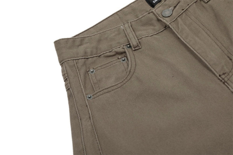 Sculpted Wide-Leg Canvas Pants | Streetwear Barrel Fit