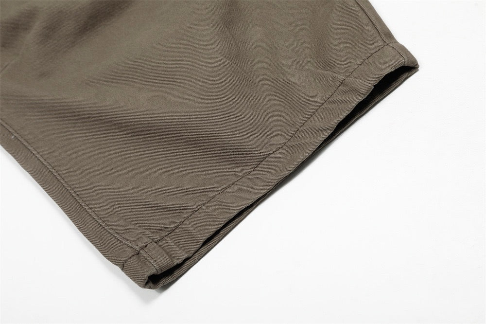 Sculpted Wide-Leg Canvas Pants | Streetwear Barrel Fit
