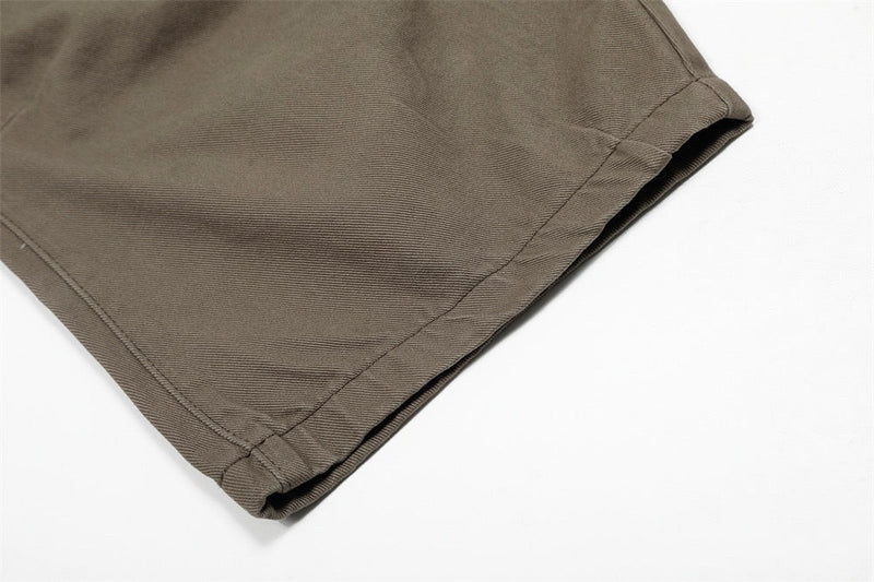 Sculpted Wide-Leg Canvas Pants | Streetwear Barrel Fit