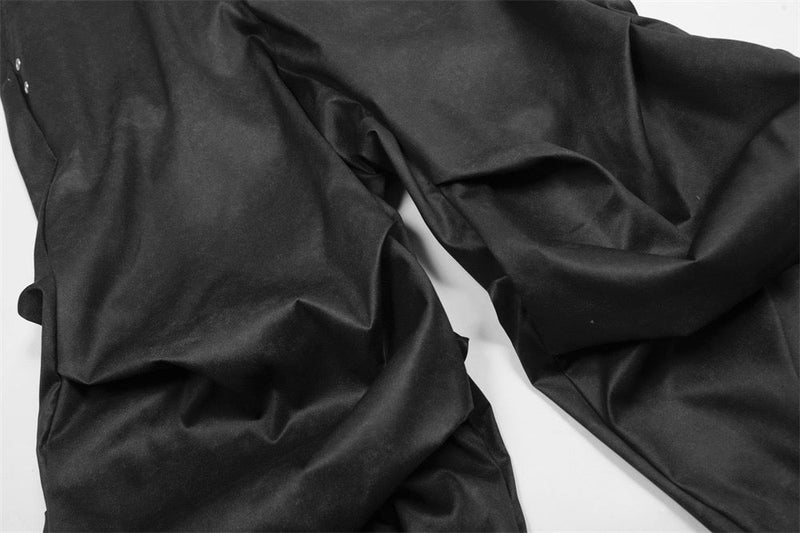 Omirad Sculpted Panel Wide-Leg Cargo Pants | Black