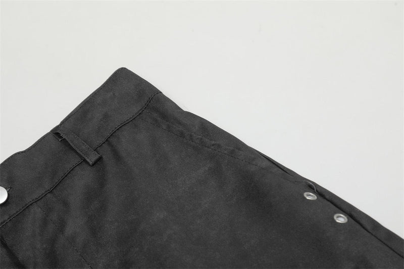 Omirad Sculpted Panel Wide-Leg Cargo Pants | Black