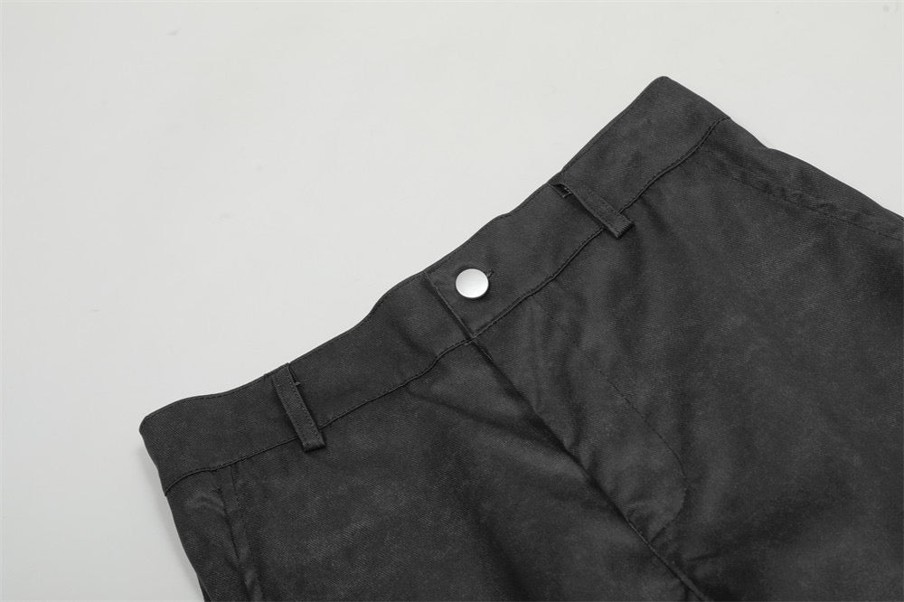 Omirad Sculpted Panel Wide-Leg Cargo Pants | Black