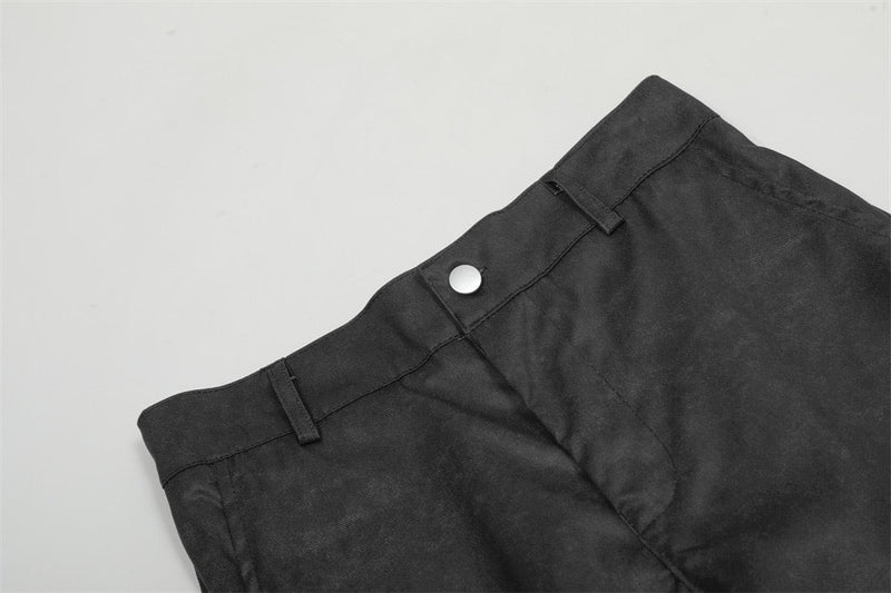 Omirad Sculpted Panel Wide-Leg Cargo Pants | Black