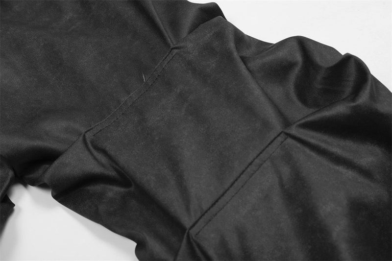 Omirad Sculpted Panel Wide-Leg Cargo Pants | Black