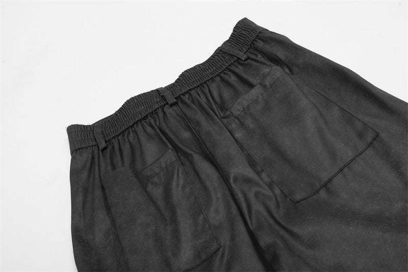 Omirad Sculpted Panel Wide-Leg Cargo Pants | Black