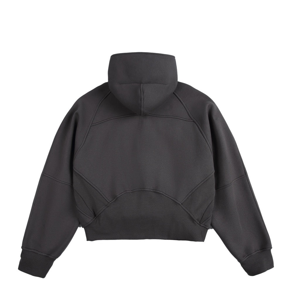 Essential Half-Zip Cropped Hoodie | Minimalist Street Style