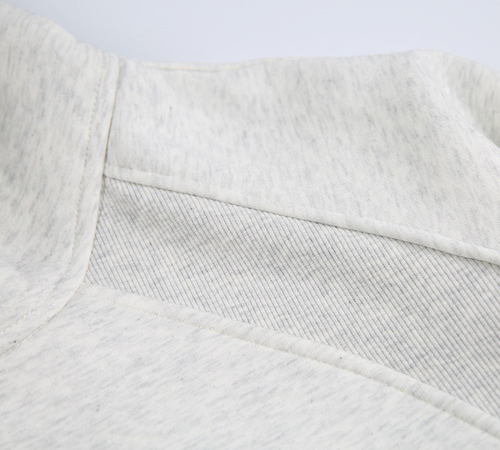 Essential Half-Zip Cropped Hoodie | Minimalist Street Style
