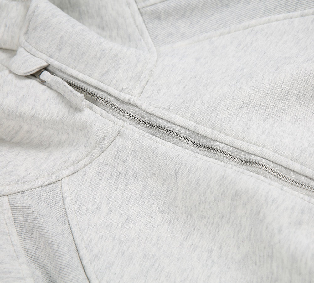 Essential Half-Zip Cropped Hoodie | Minimalist Street Style