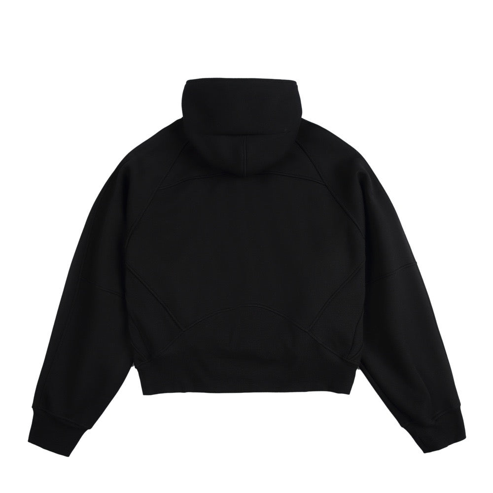 Essential Half-Zip Cropped Hoodie | Minimalist Street Style