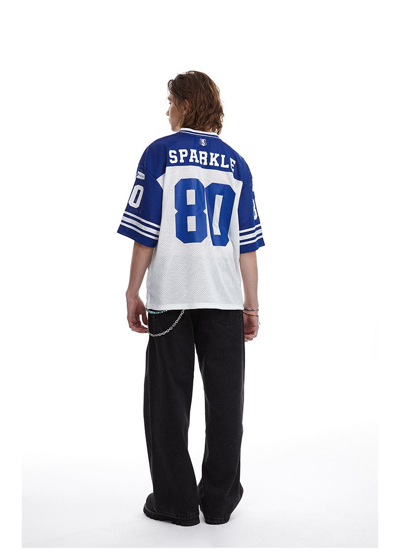 Newblood 80 Color-Block Football Jersey Tee | Streetwear