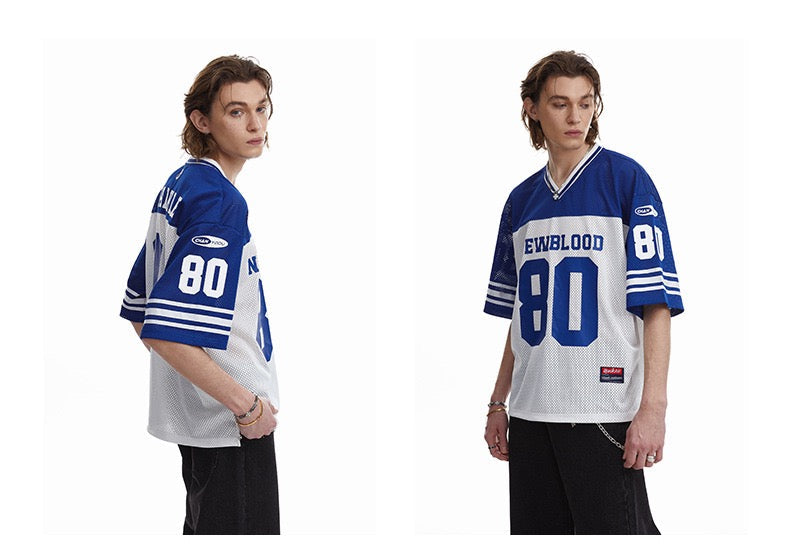 Newblood 80 Color-Block Football Jersey Tee | Streetwear