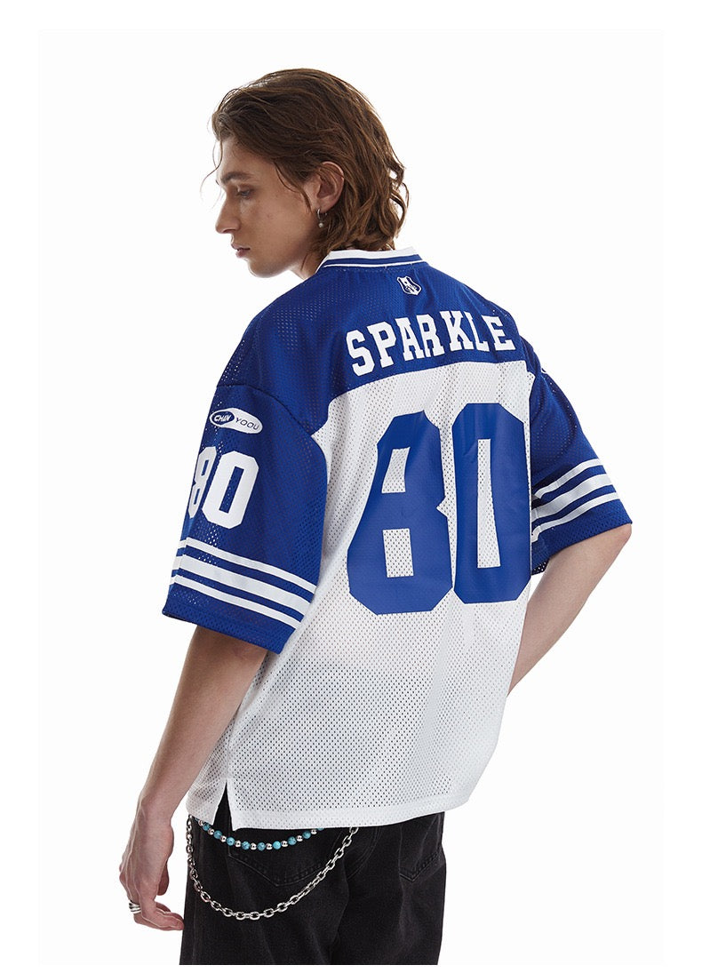 Newblood 80 Color-Block Football Jersey Tee | Streetwear