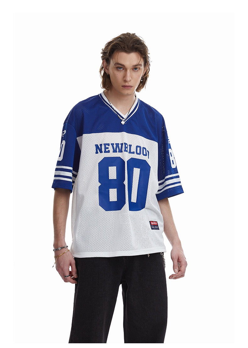 Newblood 80 Color-Block Football Jersey Tee | Streetwear