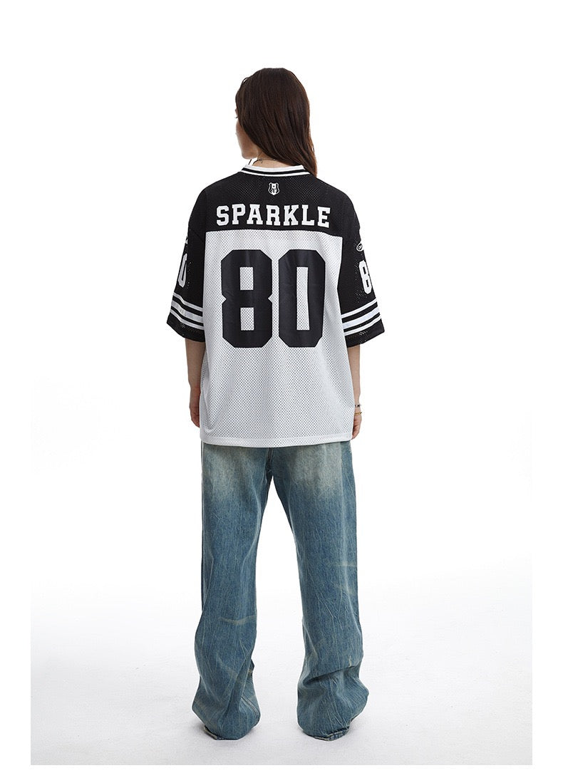 Newblood 80 Color-Block Football Jersey Tee | Streetwear