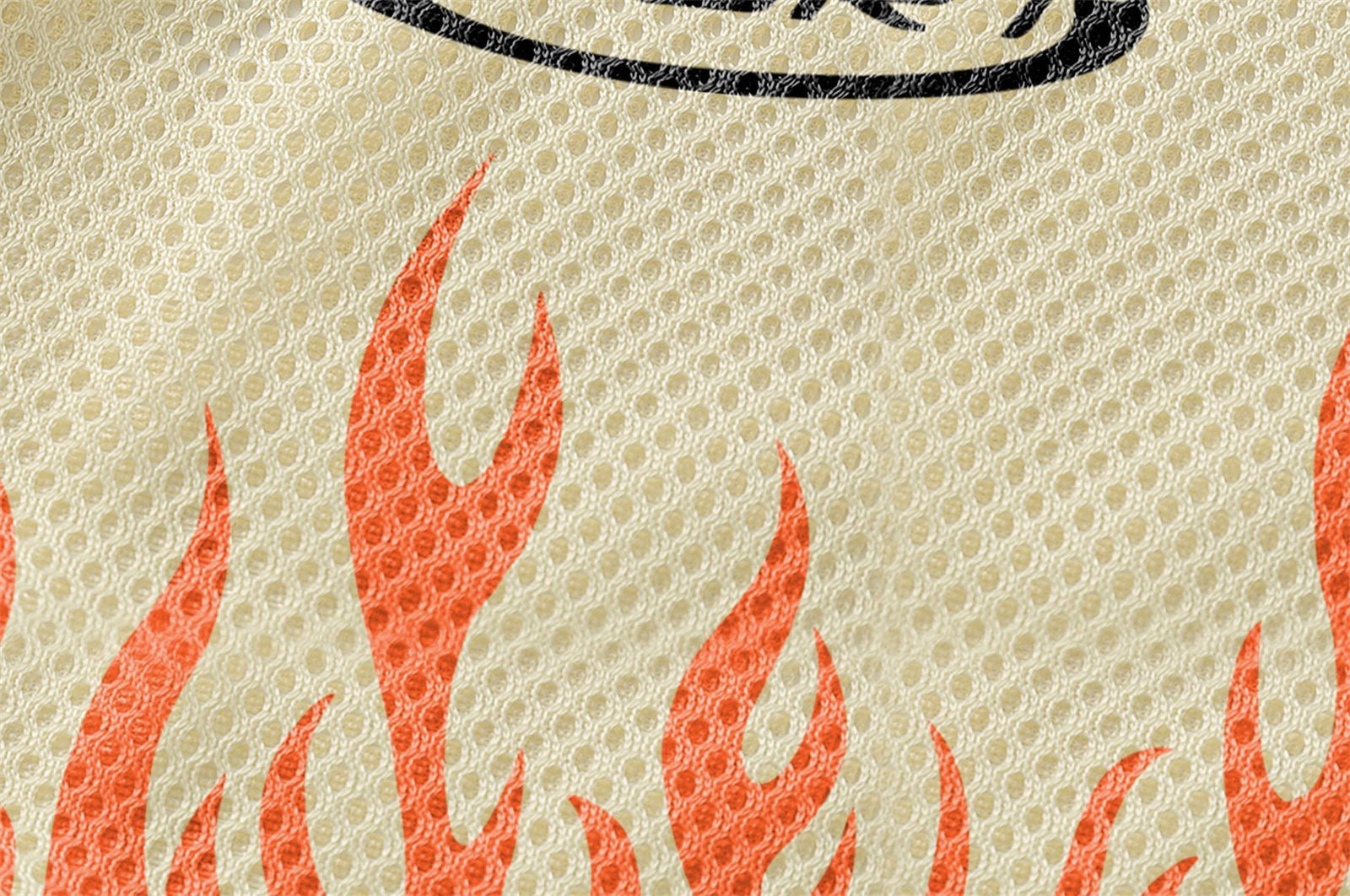 Bright All Star Flame Mesh Tee | Y2K Streetwear Graphic Top
