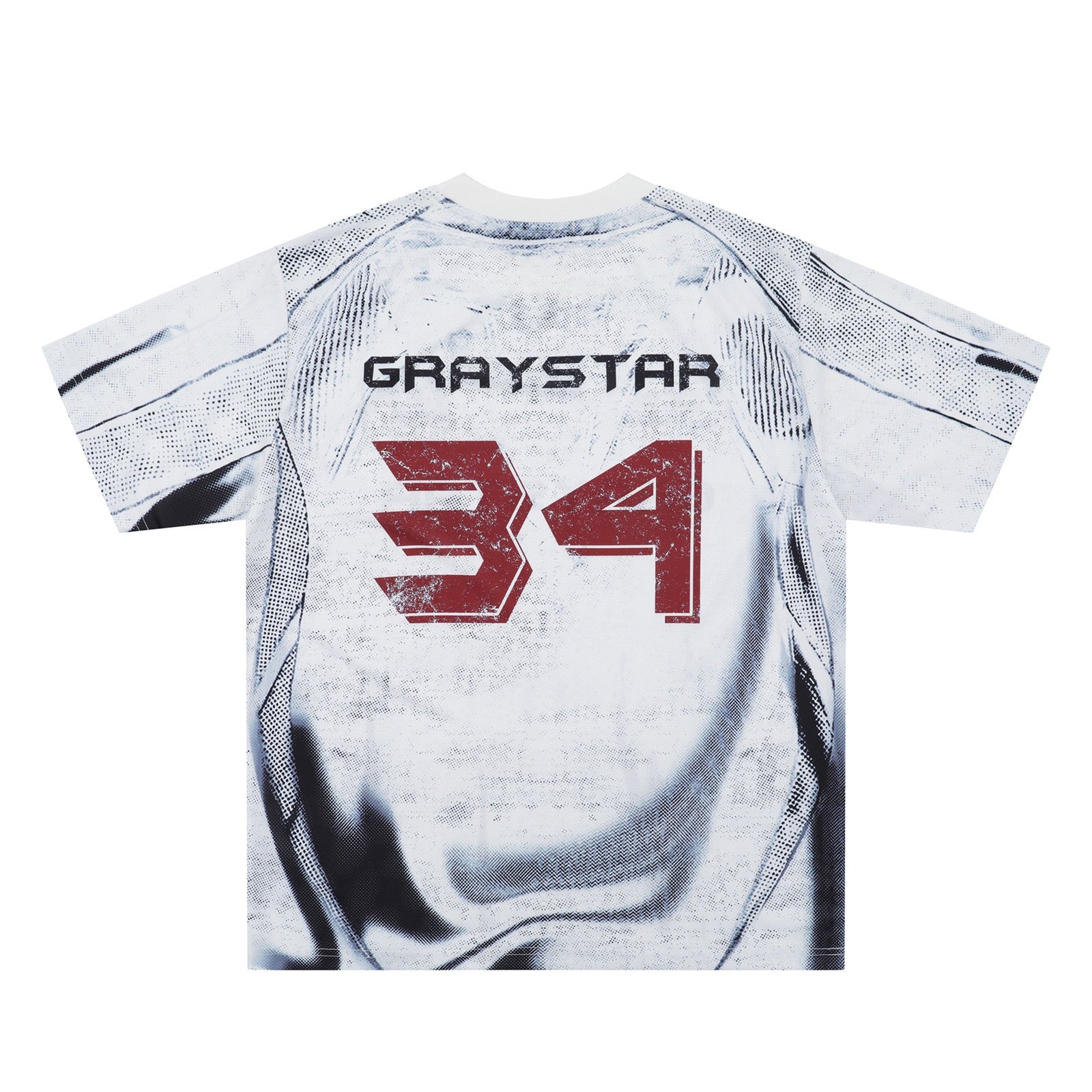 Graystar 34 Distressed Mesh Jersey Tee | Streetwear Soccer Shirt