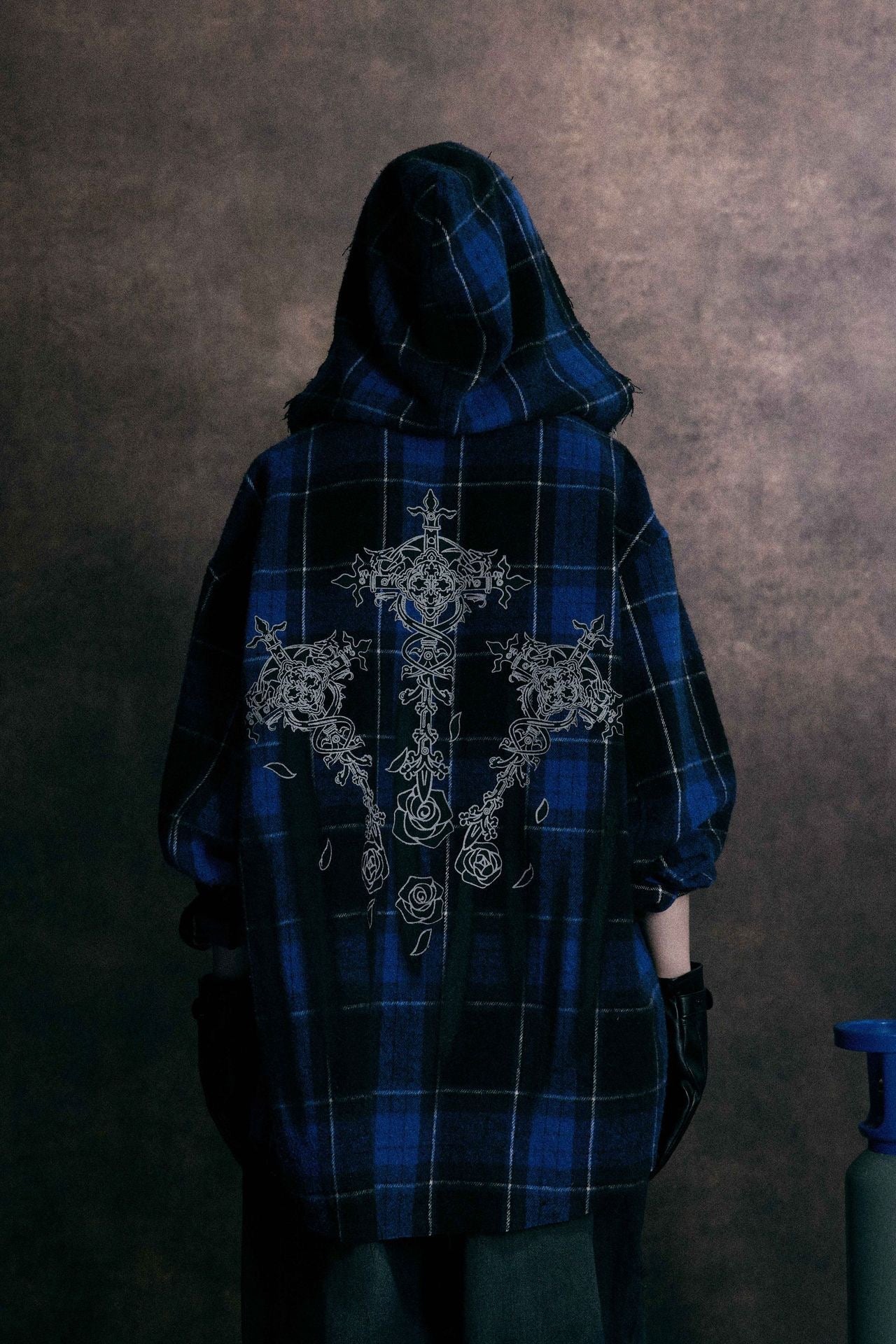 Plaid Embroidered Hooded Flannel Jacket | Streetwear Shacket