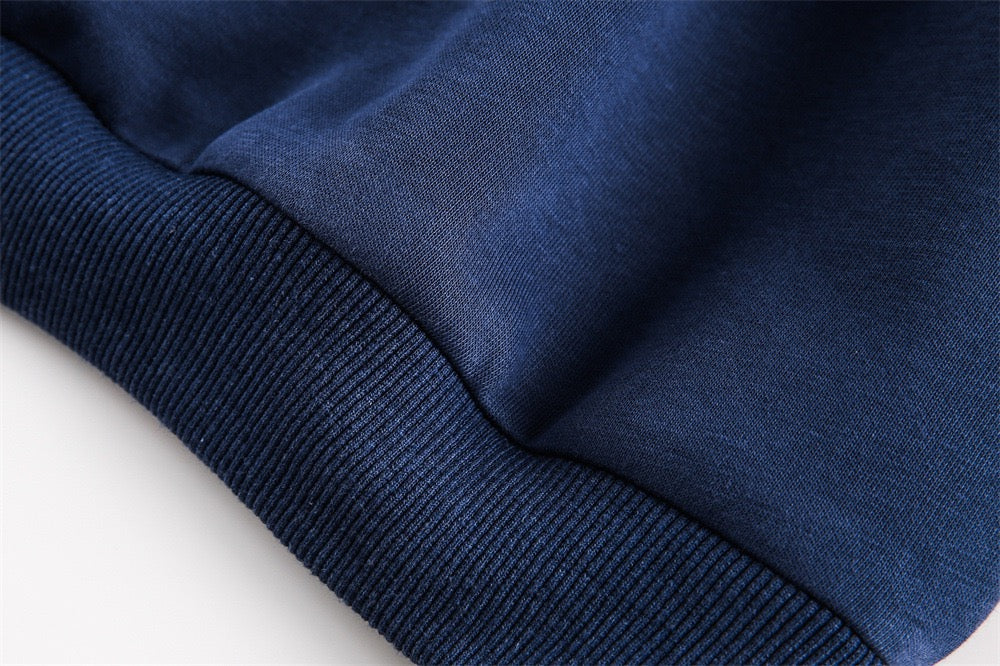 Varsity Stripe V-Neck Pullover Sweatshirt | Relaxed Fit