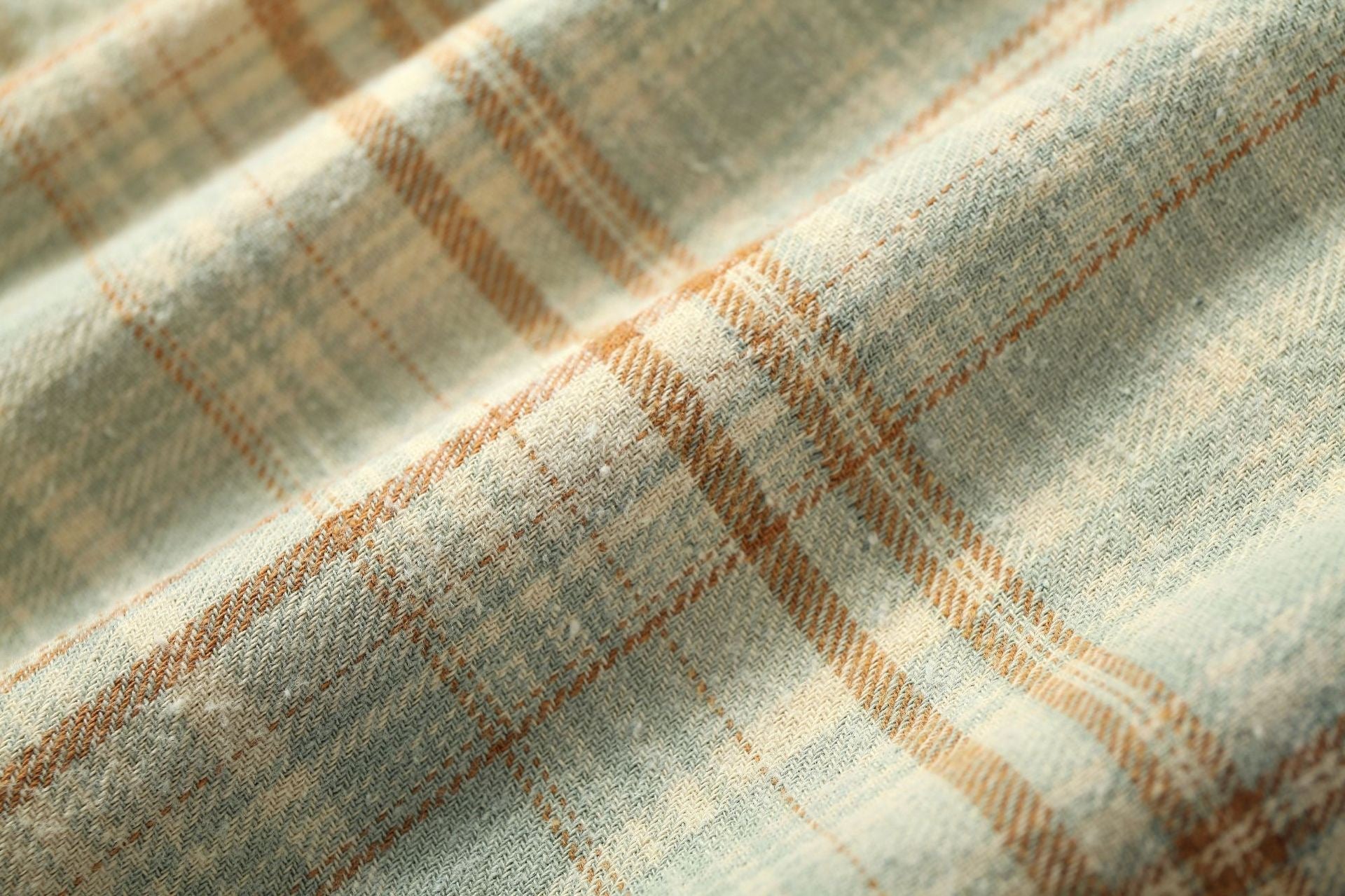 Omirad Gradient Plaid Flannel Shirt | Distressed Raw Hem