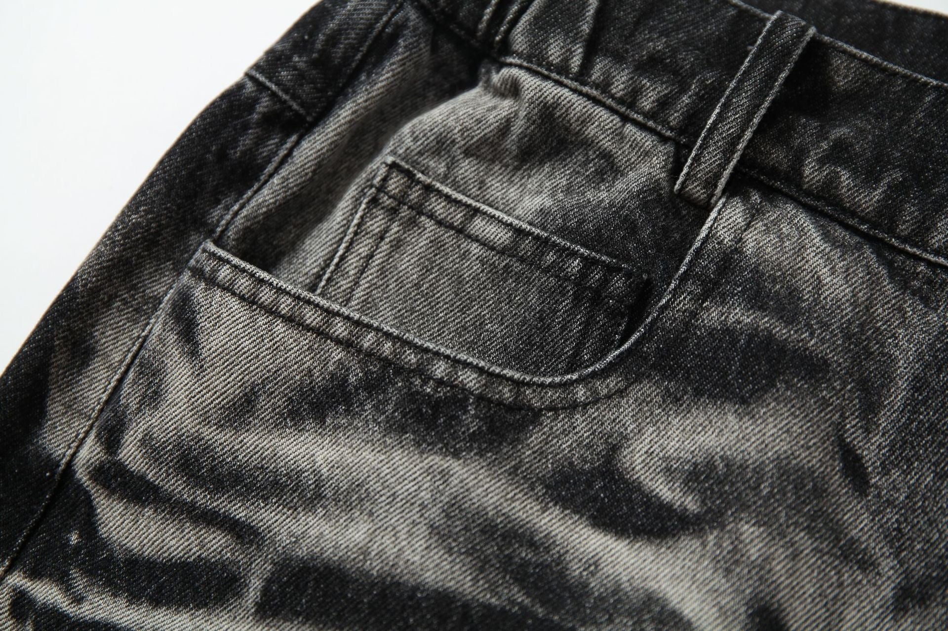 Omirad Crease-Washed Straight-Leg Denim Pants | Vintage Fade