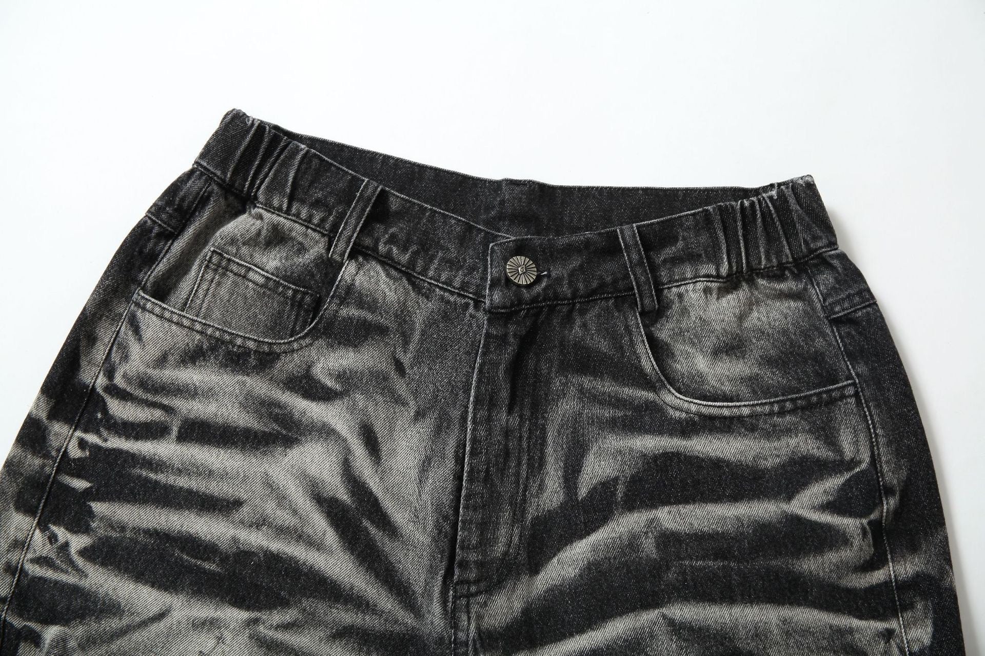 Omirad Crease-Washed Straight-Leg Denim Pants | Vintage Fade
