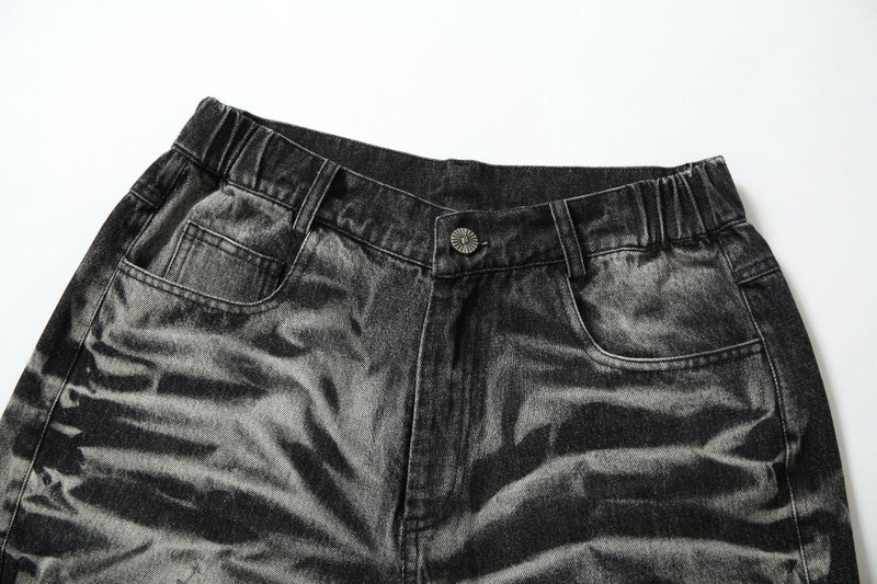 Omirad Crease-Washed Straight-Leg Denim Pants | Vintage Fade