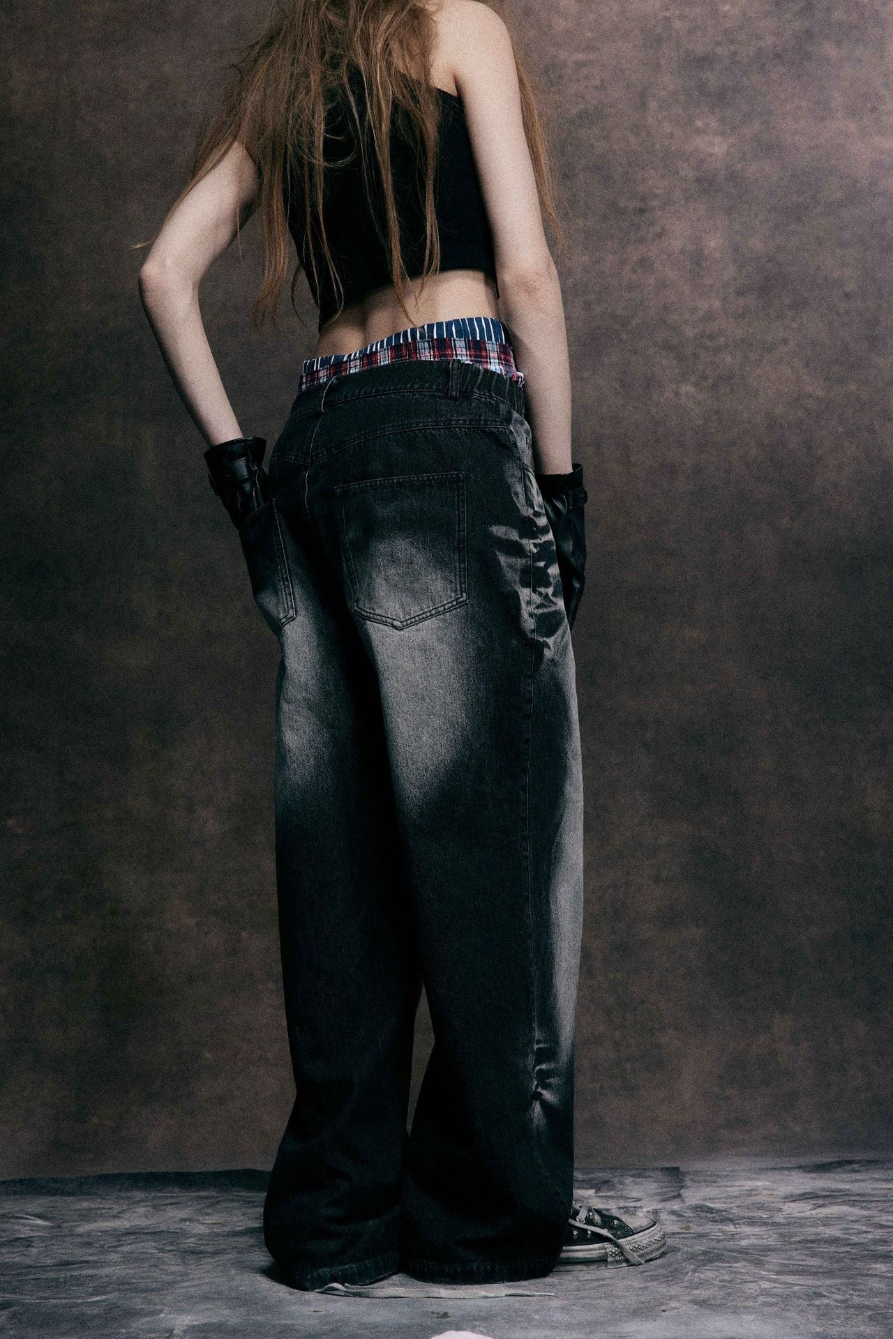 Omirad Crease-Washed Straight-Leg Denim Pants | Vintage Fade