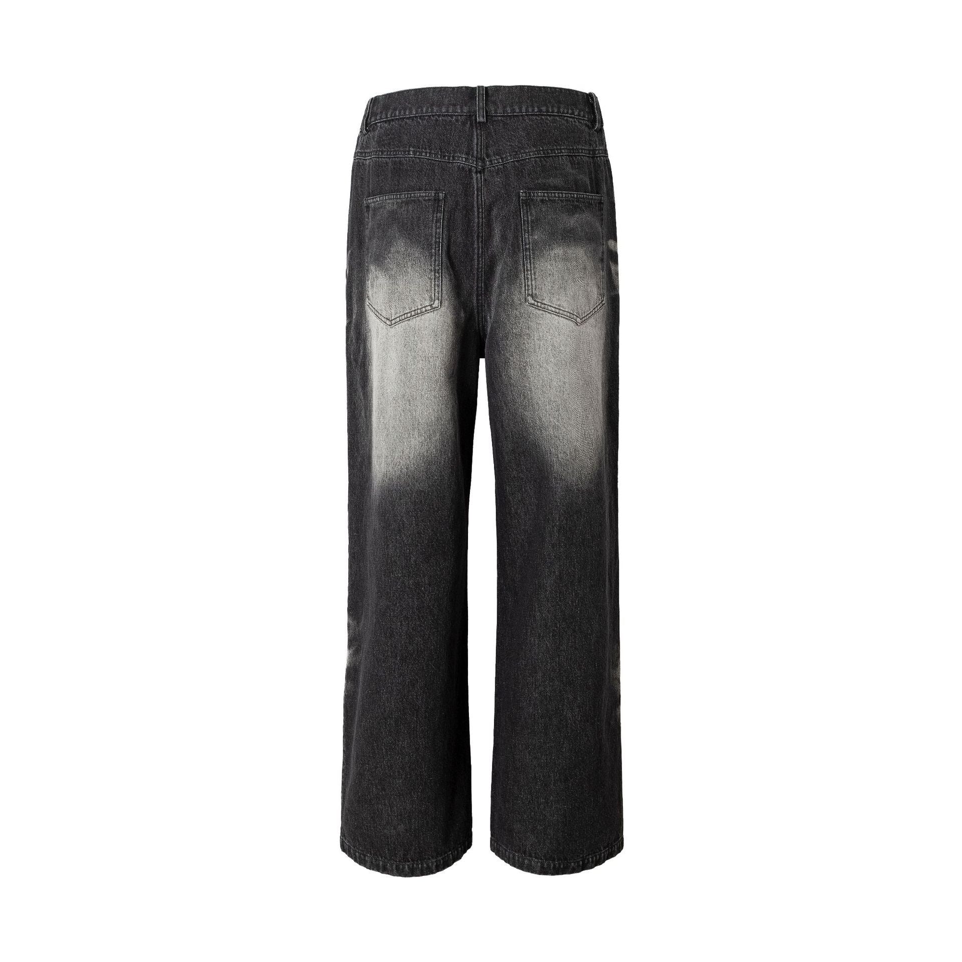 Omirad Crease-Washed Straight-Leg Denim Pants | Vintage Fade