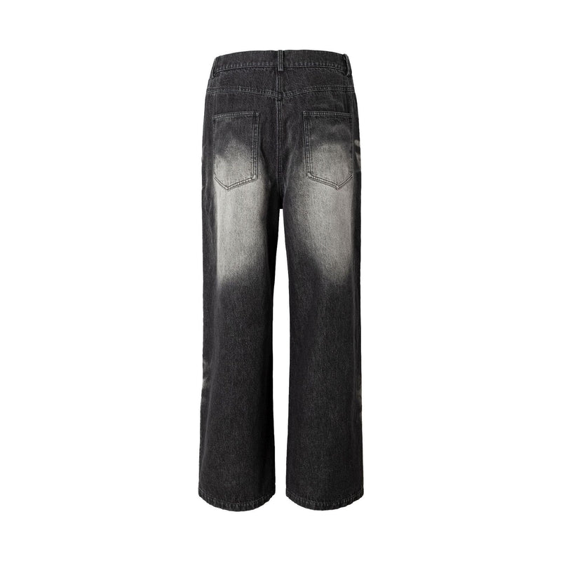 Omirad Crease-Washed Straight-Leg Denim Pants | Vintage Fade