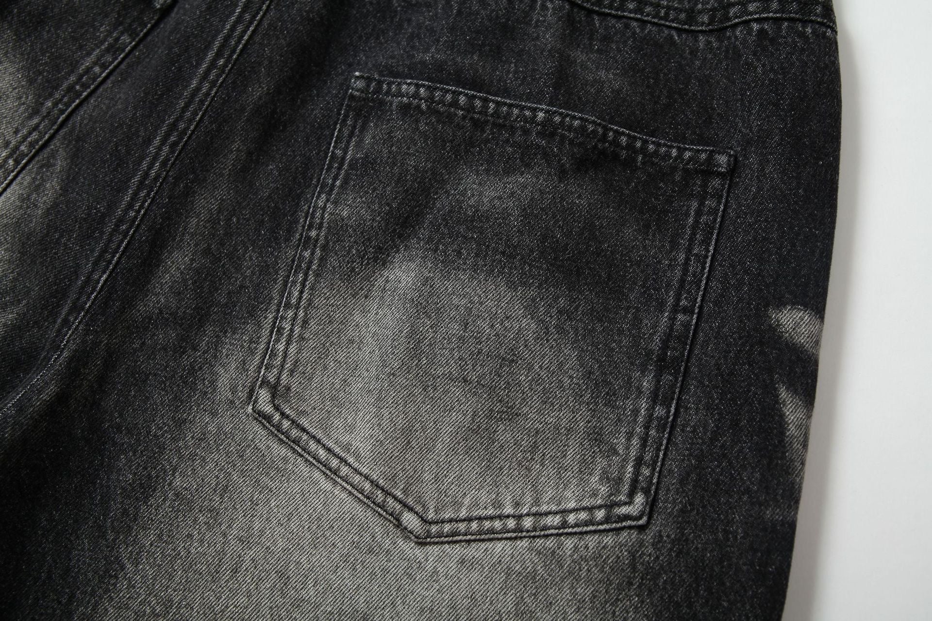 Omirad Crease-Washed Straight-Leg Denim Pants | Vintage Fade