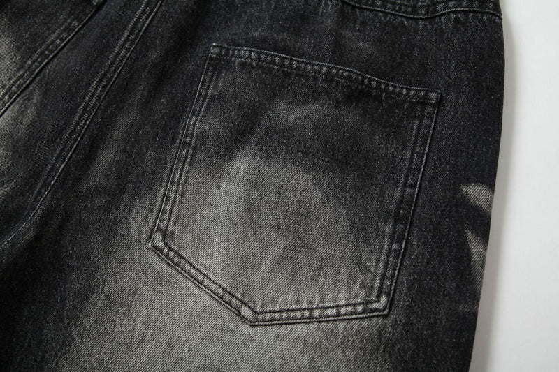 Omirad Crease-Washed Straight-Leg Denim Pants | Vintage Fade