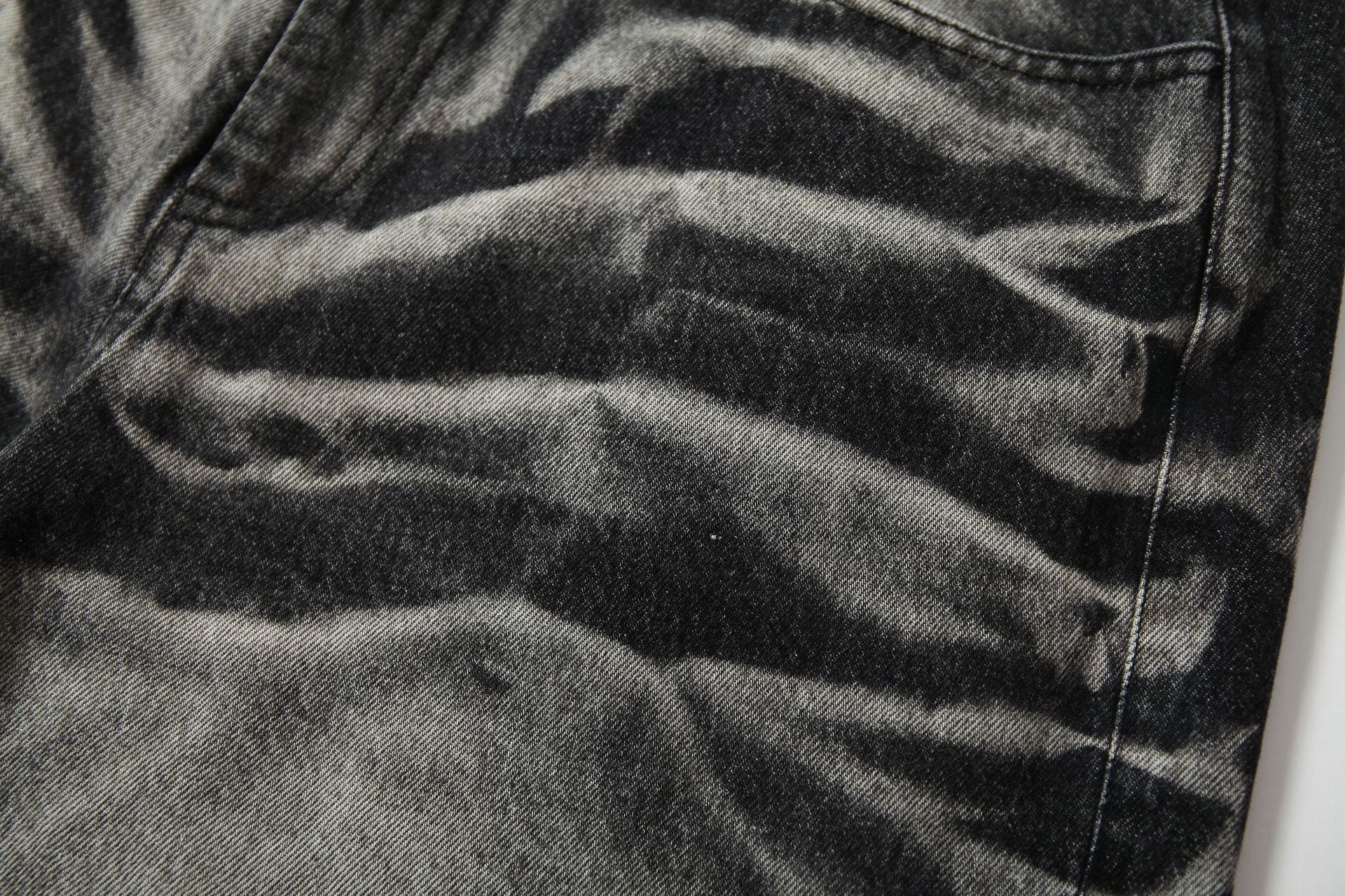 Omirad Crease-Washed Straight-Leg Denim Pants | Vintage Fade