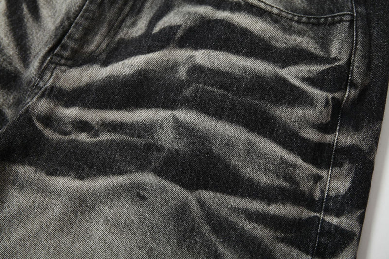 Omirad Crease-Washed Straight-Leg Denim Pants | Vintage Fade
