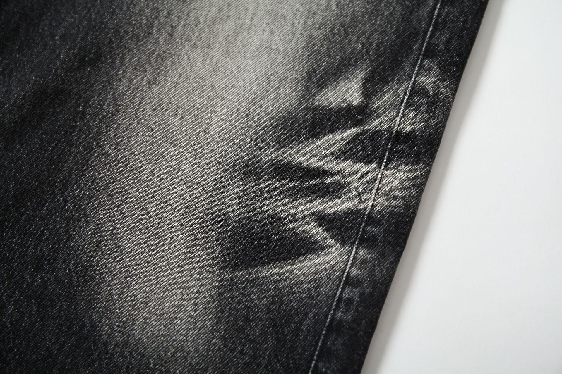 Omirad Crease-Washed Straight-Leg Denim Pants | Vintage Fade