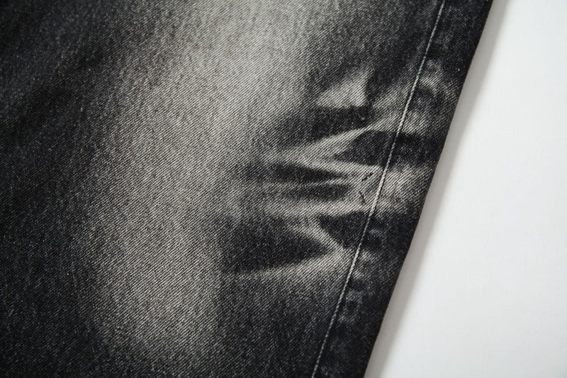 Omirad Crease-Washed Straight-Leg Denim Pants | Vintage Fade