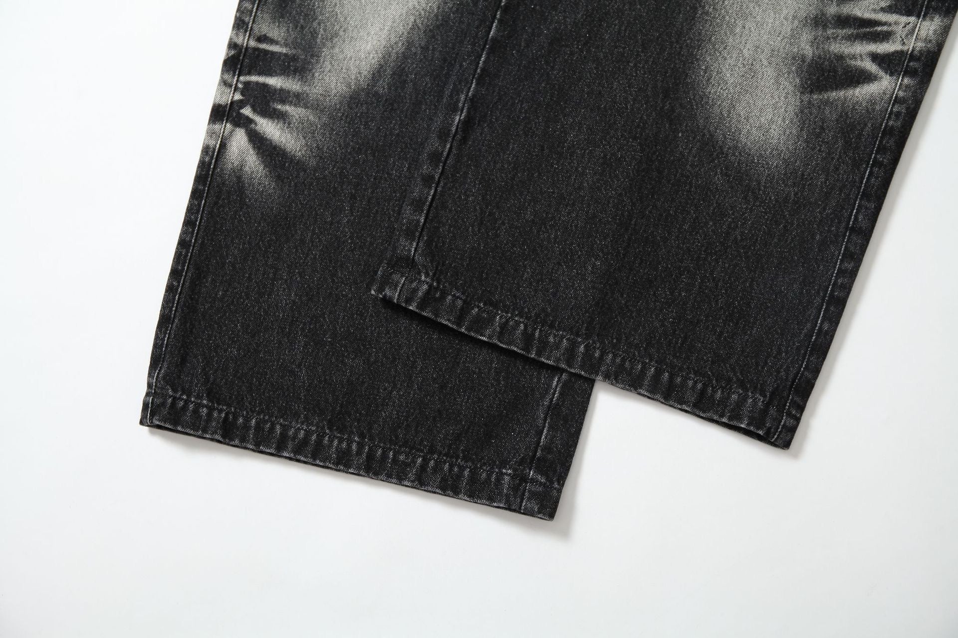 Omirad Crease-Washed Straight-Leg Denim Pants | Vintage Fade