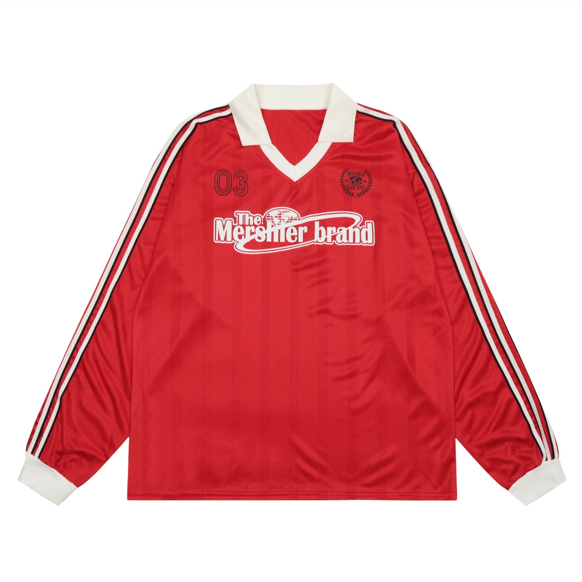Retro Varsity Stripe Long-Sleeve Football Jersey | Streetwear