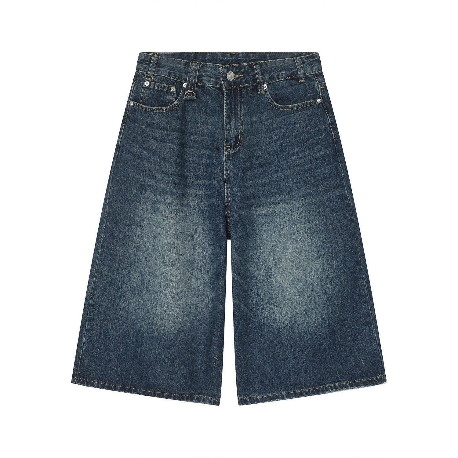 Omirad Wide-Leg Denim Shorts | Vintage Washed Street Style