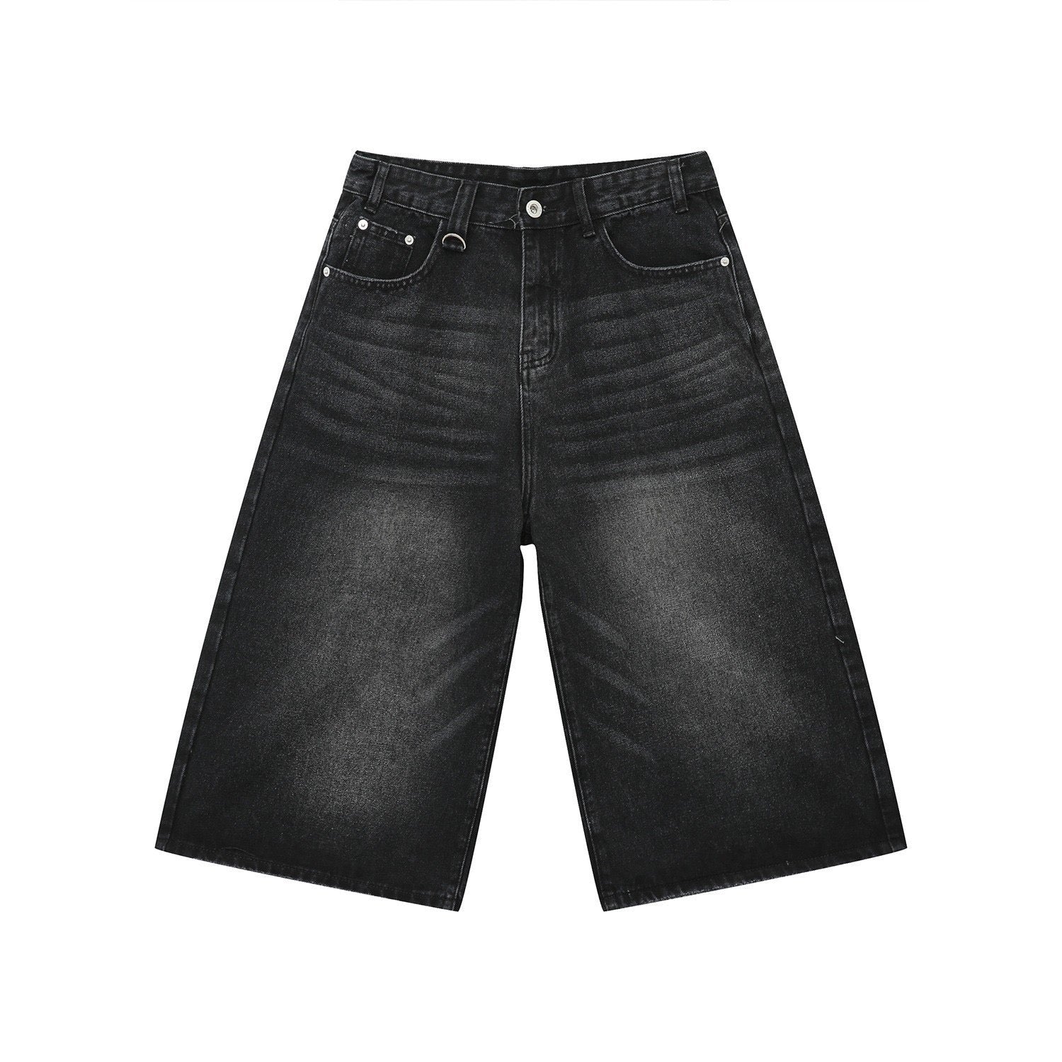 Omirad Wide-Leg Denim Shorts | Vintage Washed Street Style