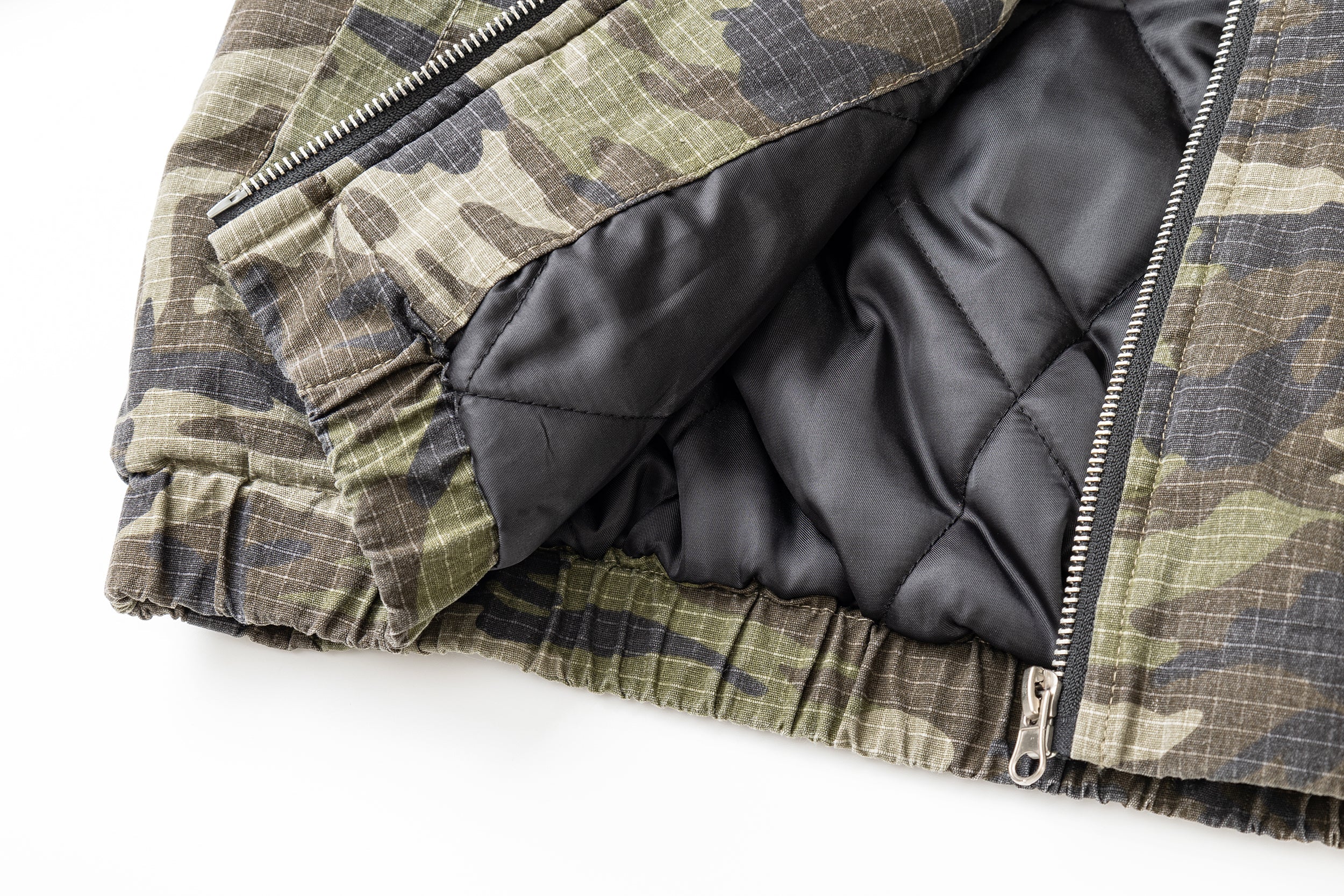 Men's Camo Faux Fur Hooded Padded Cotton Jacket