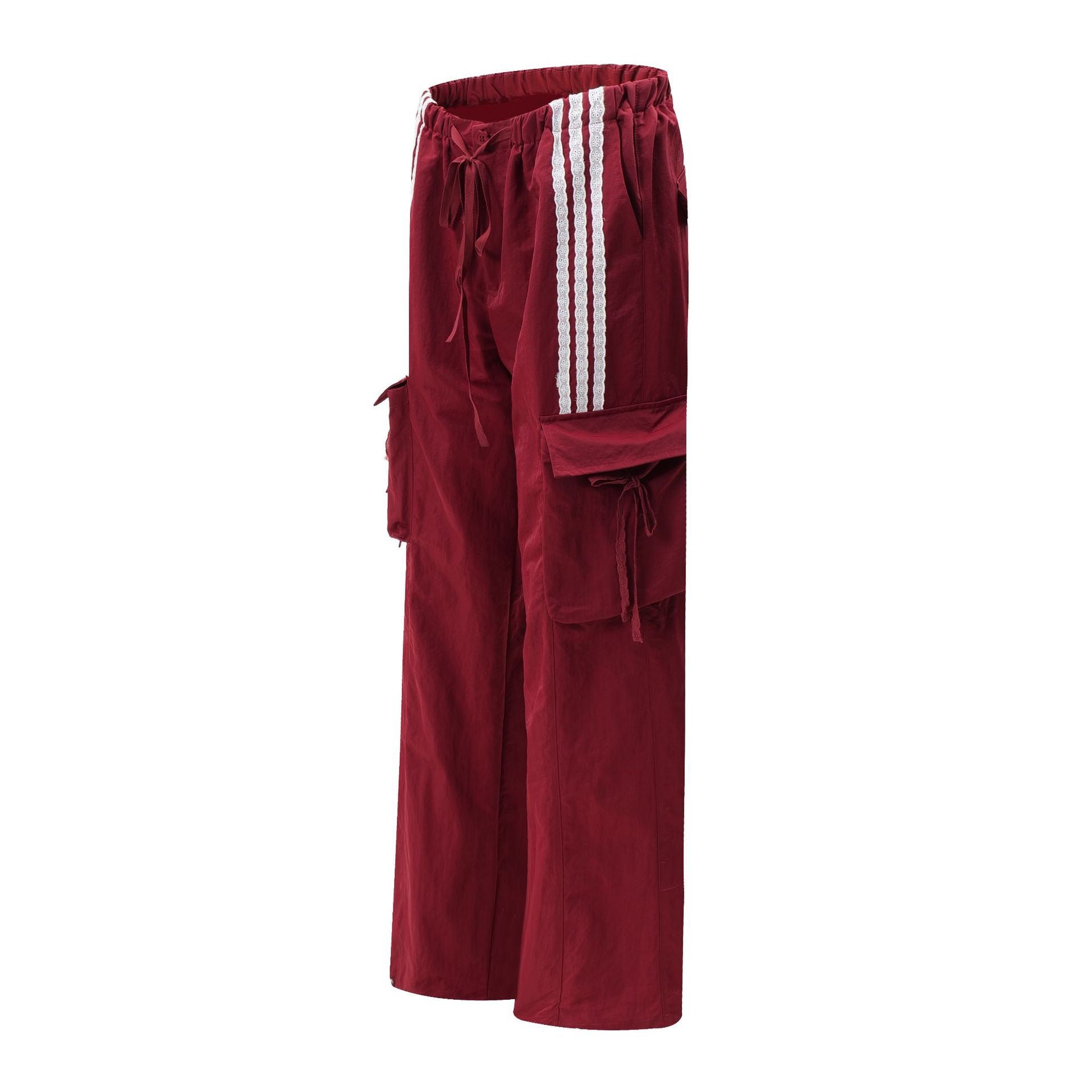 Omirad Stripe Cargo Track Pants | Wide-Leg Cotton