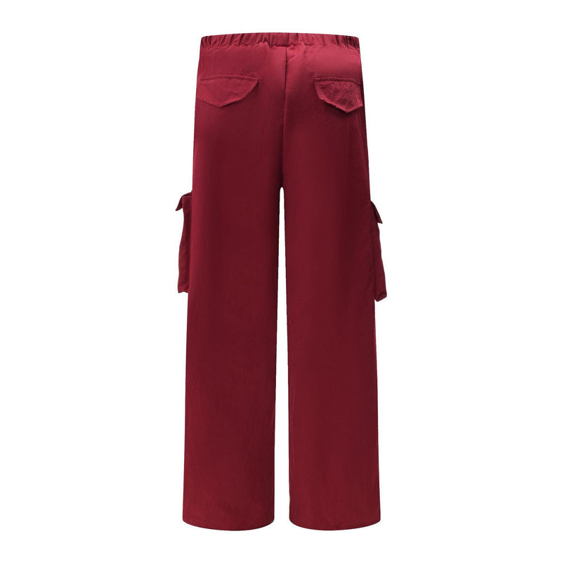 Omirad Stripe Cargo Track Pants | Wide-Leg Cotton