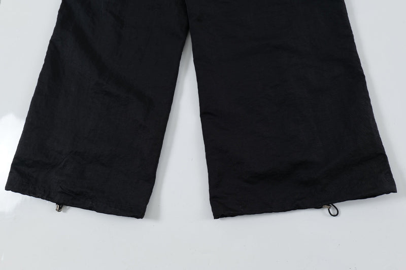 Omirad Stripe Cargo Track Pants | Wide-Leg Cotton