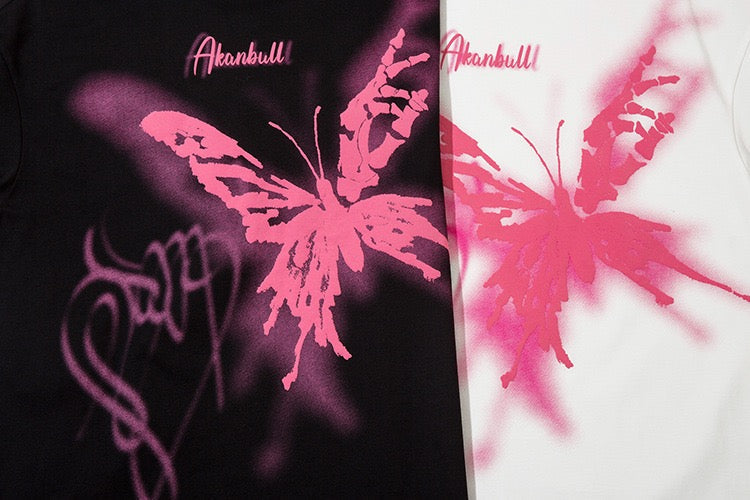Butterfly Graffiti Oversized Graphic Tee | Streetwear