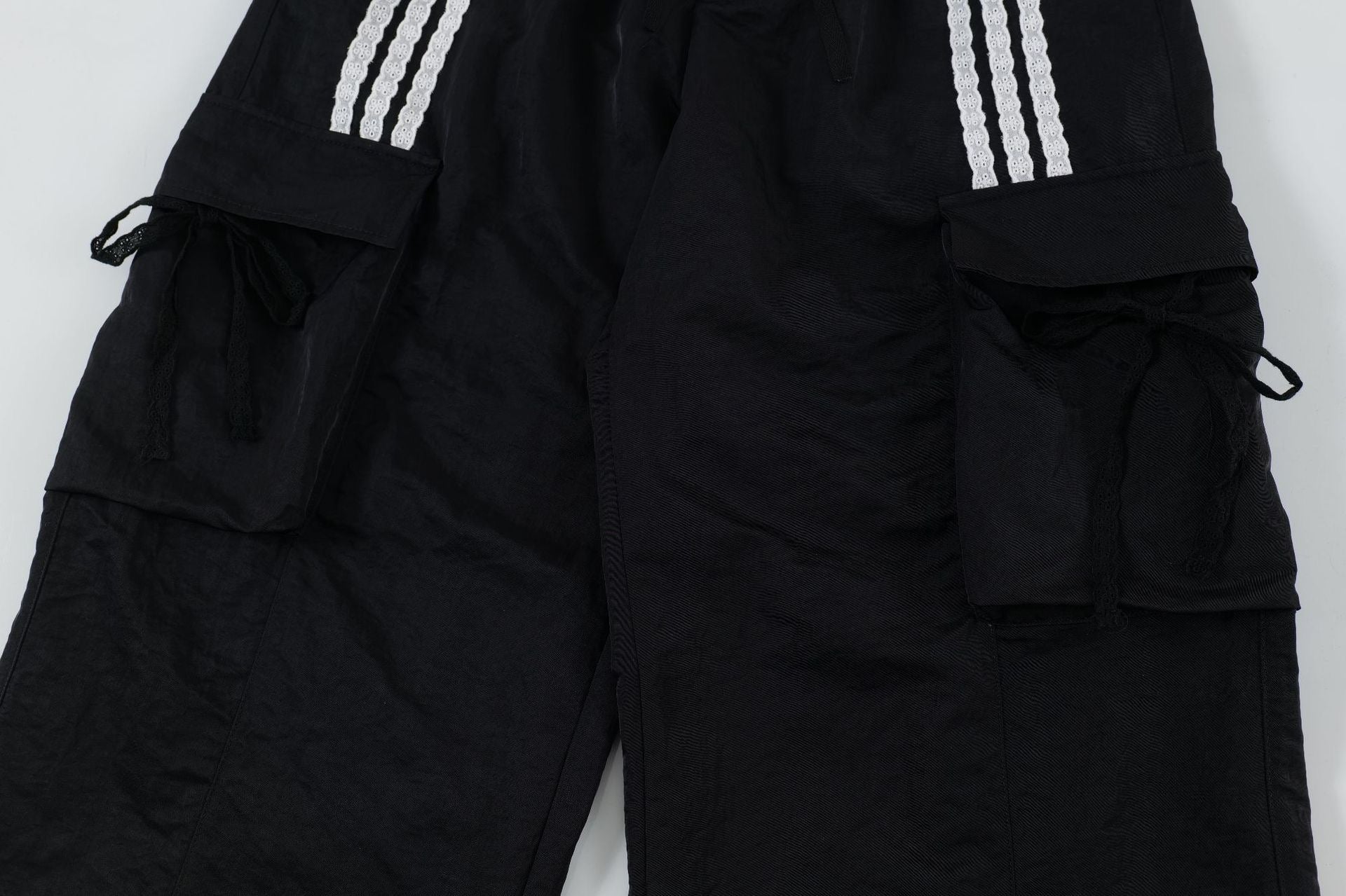 Omirad Stripe Cargo Track Pants | Wide-Leg Cotton