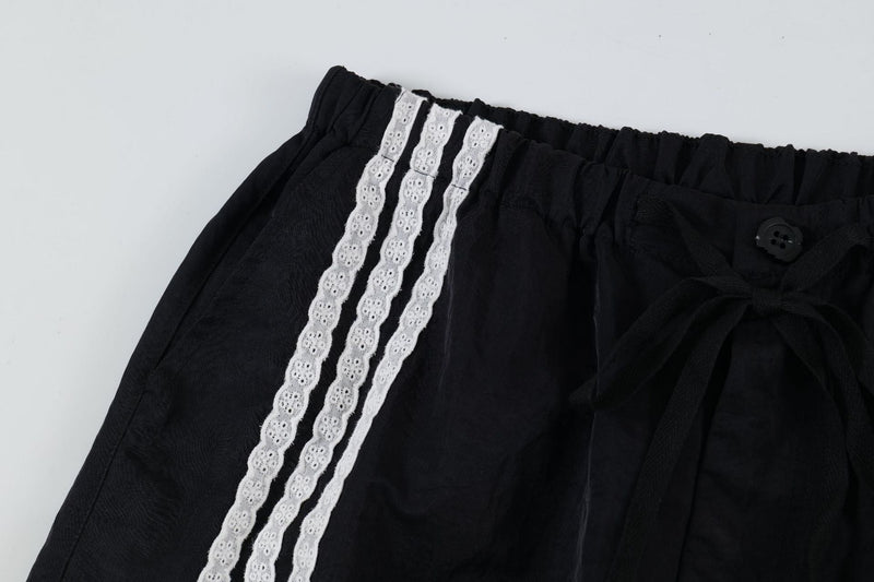 Omirad Stripe Cargo Track Pants | Wide-Leg Cotton