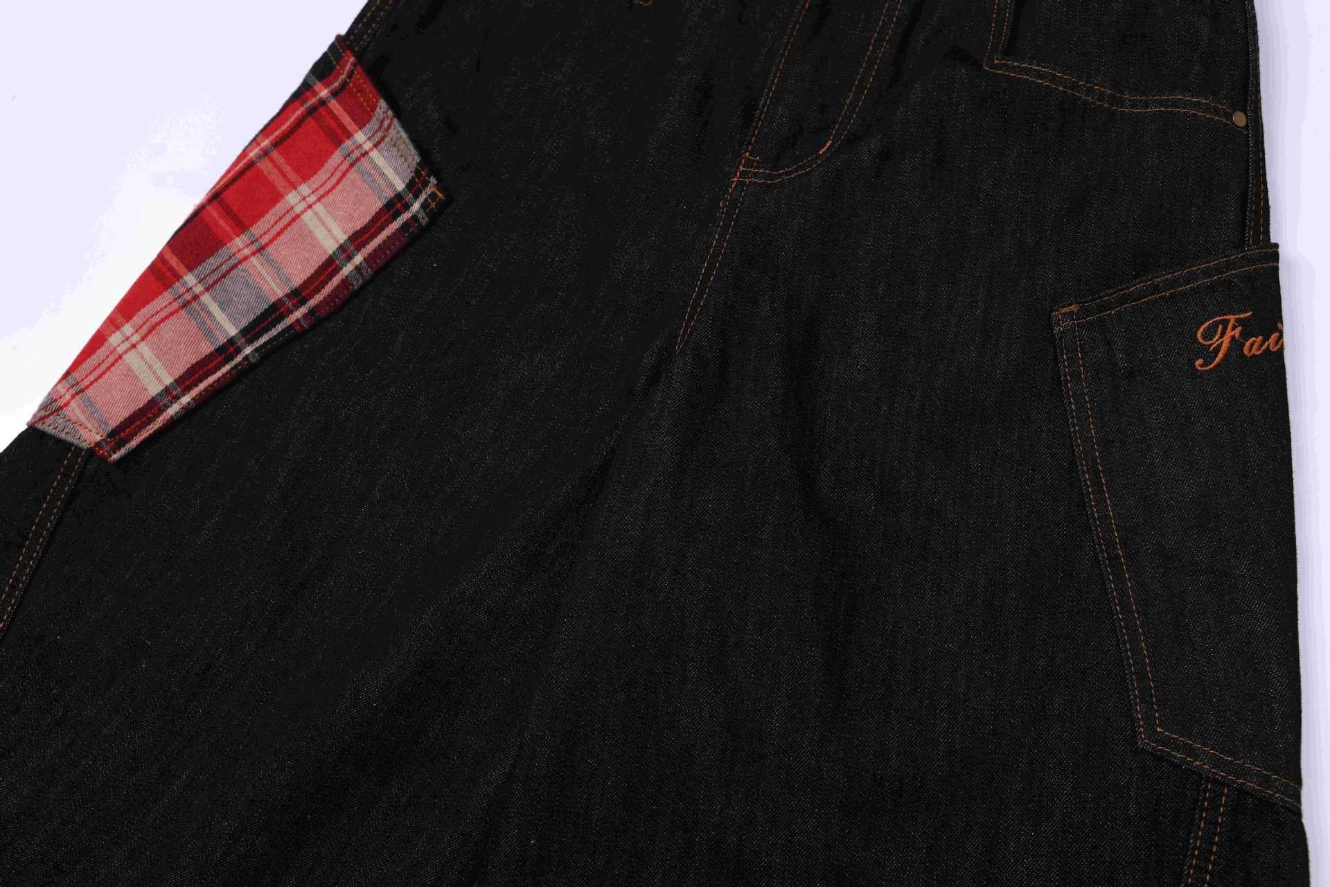 Omirad Patchwork Denim Jorts | Wide-Leg Dark Indigo Shorts