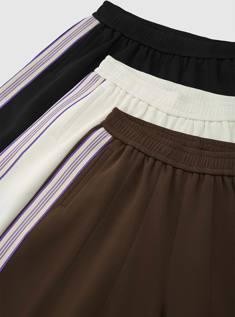Side-Stripe Relaxed Wide-Leg Track Pants | SEAKOFF