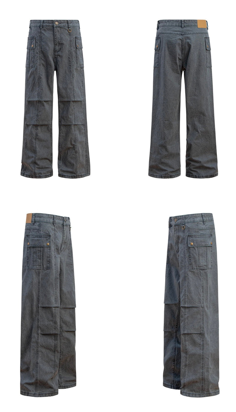 Omirad Utility Panel Wide-Leg Cargo Pants | 100% Cotton